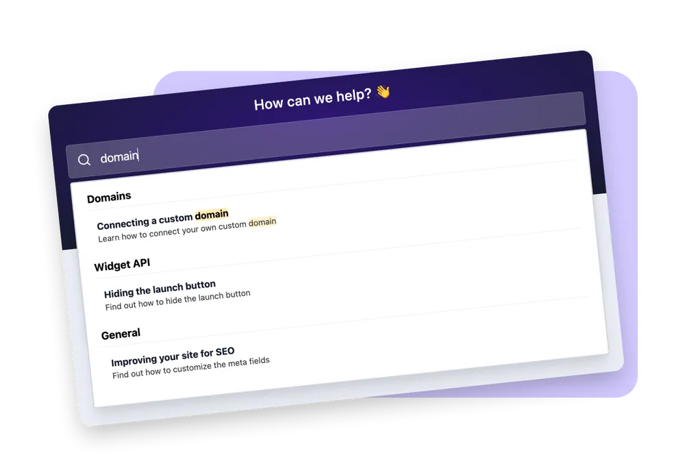Help customers find what they need